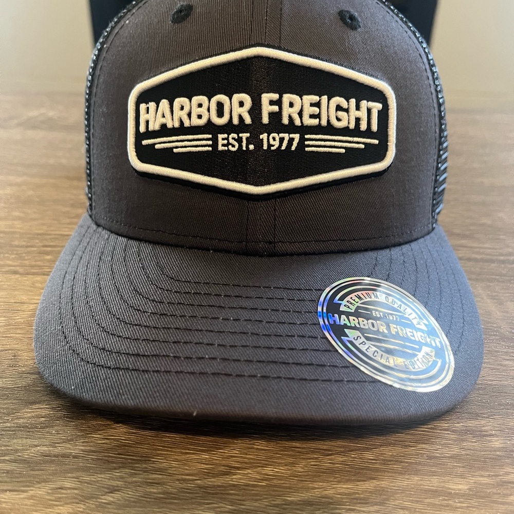Harbor Freight Black Logo Trucker Hat